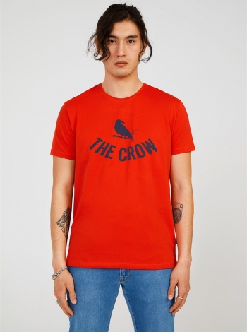 The Crow Logo Tee Tişört - Kırmızı