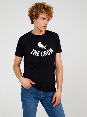 The Crow Logo Tee Tişört - Siyah