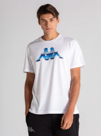 Kappa Authentic Bata M Tk Erkek Bisiklet Yaka Tişört - Beyaz