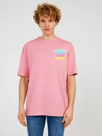 The Crow Dream Half Relax T-Shirt - Pembe