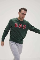 Bad Bear Erkek Bad Convex Crewneck Sweatshırt  - Koyu Yeşil
