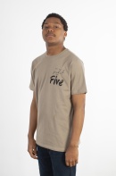 Five Pocket Erkek Bisiklet Yaka T-Shirt - Kahverengi