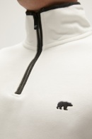 Bad Bear Erkek Backup Half-Zıp Off White Sweatshirt - Beyaz