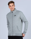 Kappa Logo Zentil Erkek Regular Fit Fermuarlı Eşofman Üst - Gri