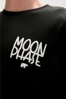 Bad Bear Moon Phase Erkek Bisiklet Yaka Tişört - Siyah