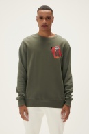 Bad Bear Here Kapüşonlu Erkek Sweatshirt -  Haki