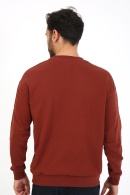 Fıve Pocket Erkek Bisiklet Yaka Sweatshırt - Bordo