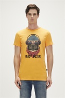 Bad Bear Reckless 3D Baskılı Erkek Tişört - Hardal