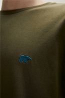 Bad Bear Break Oversize Basic Baskılı Tişört - Haki