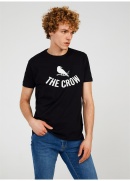 The Crow Logo Tee Tişört - Siyah