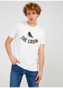The Crow Logo Tee Tişört - Kırık Beyaz