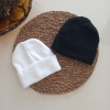 MARS BABY Kız Erkek Unisex Çocuk Siyah Beyaz Triko Düz Katlamalı Bere