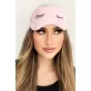 MARS BABY Peluş Pembe Kirpikli Göz Uyku Bandı