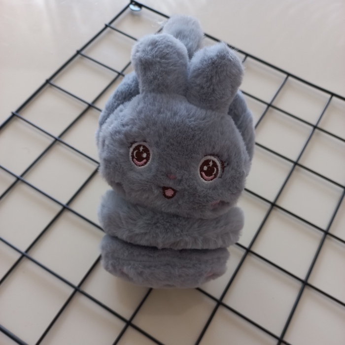 MARS BABY Kız Erkek Çocuk Gri Peluş Kulaklık