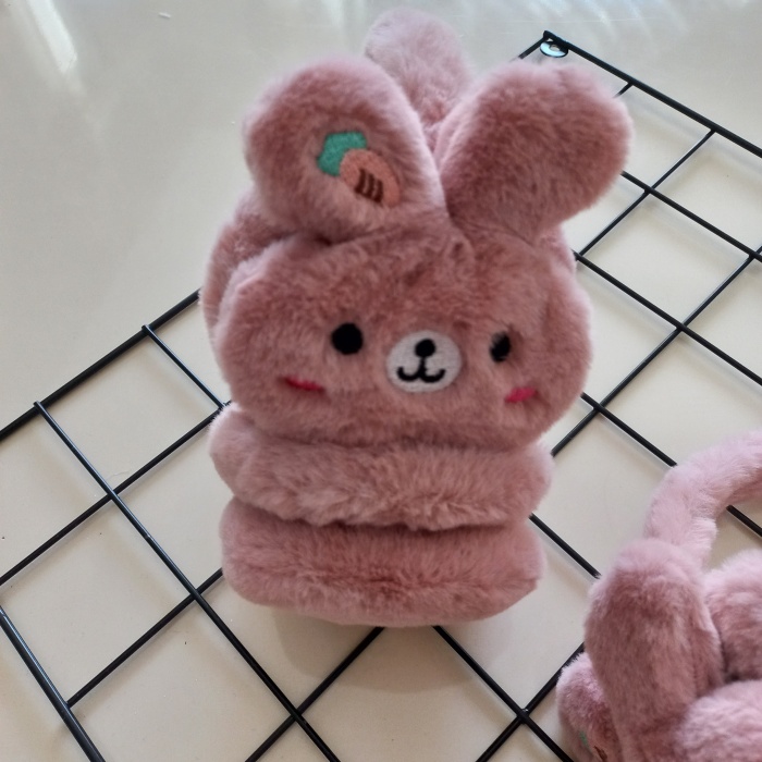 MARS BABY Kız Erkek Çocuk Gülkurusu Tavşan Peluş Kulaklık
