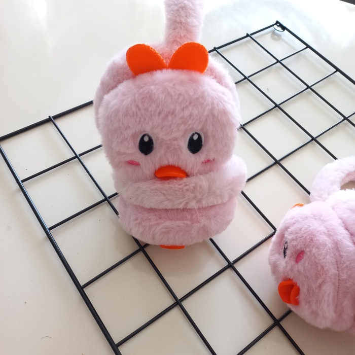 MARS BABY Kız Çocuk Pembe Ördek Peluş Kulaklık