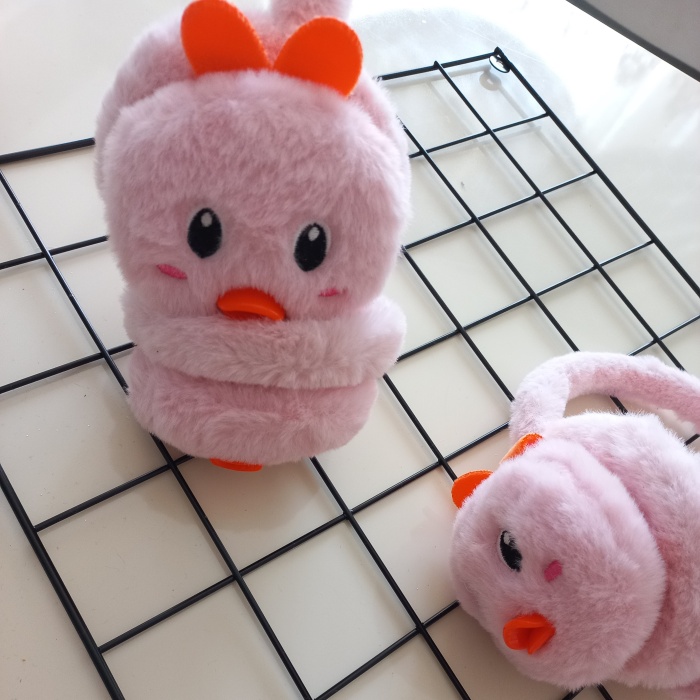 MARS BABY Kız Çocuk Pembe Ördek Peluş Kulaklık