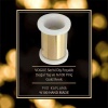Mayaglory VOGUE Serisi Doğal Mermer Taş Diş Fırçalık Yuvarlak Gold Renk 3050