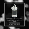 Mayaglory VOGUE Serisi Doğal Mermer Taş Deri Yuvarlak Sıvı Sabunluk Siyah Krom Renk 3030