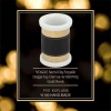 Mayaglory VOGUE Serisi Doğal Mermer Taş Deri Yuvarlak Diş Fırçalık  Siyah Gold Renk 3050