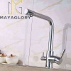 Mayaglory 3 Yollu Arıtma Bataryası Krom Renk Arıtma Çıkışlı Mutfak Eviyesi Sıcak-soğuk Mix