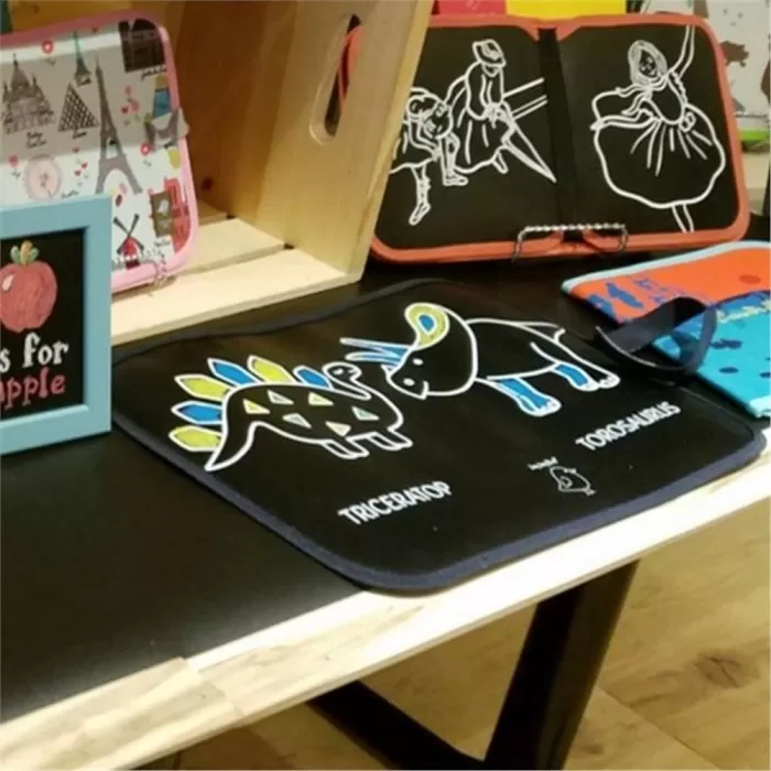 Jaq Jaq Tozsuz Tebeşirli Mini Karalama Matı - Dinozorlu
