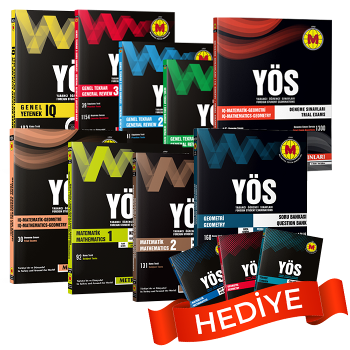 YÖS SET-12 (TÜM DERSLER SORU BANKALI VE DENEME SINAVLI FULL PAKET KİTAP SETİ)