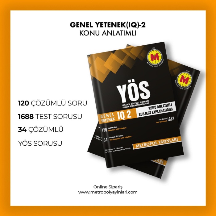 YÖS GENEL YETENEK (IQ)-2 (KONU ANLATIMLI-ÖRNEK ÇÖZÜMLÜ)