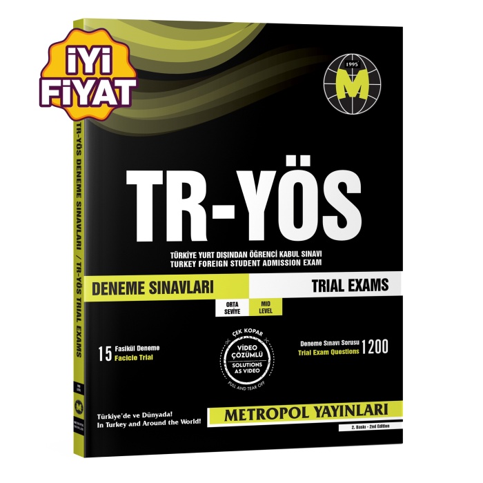 TR-YÖS DENEME SINAVLARI (ORTA SEVİYE) (15 FASİKÜL DENEME)