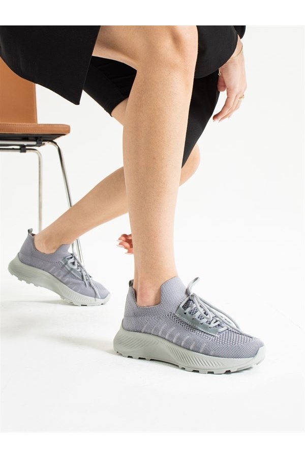 Amsterdam Ultra Rahat Gri Kadın Spor Ayakkabı