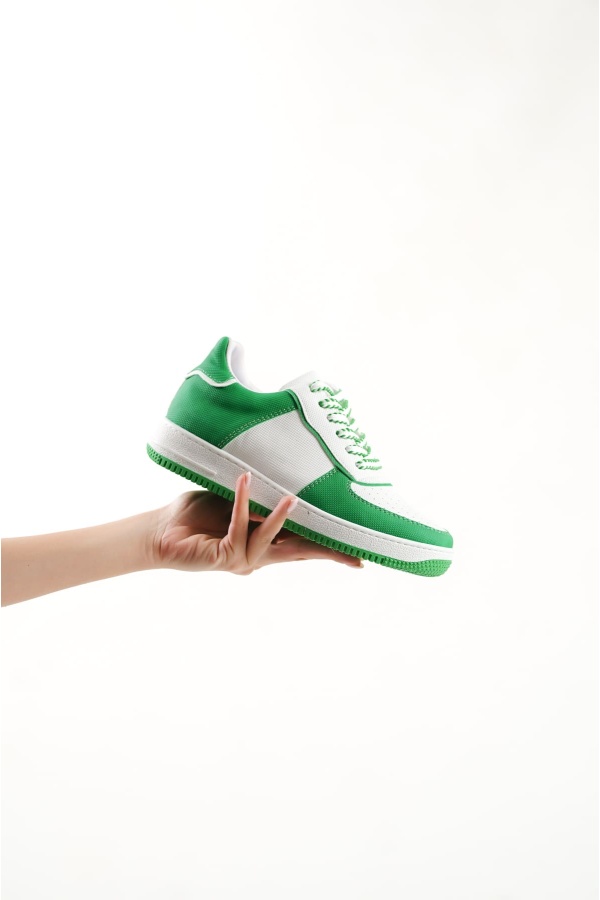 Sung Beyaz Yeşil Kadın Spor Ayakkabı