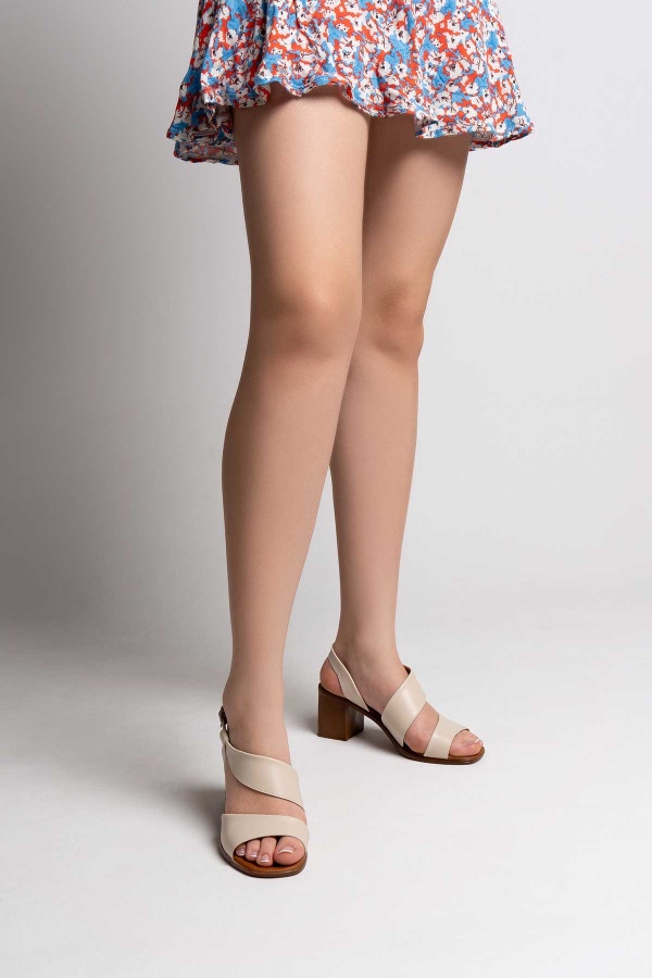 Bragado Bej  Kadın Topuklu Sandalet