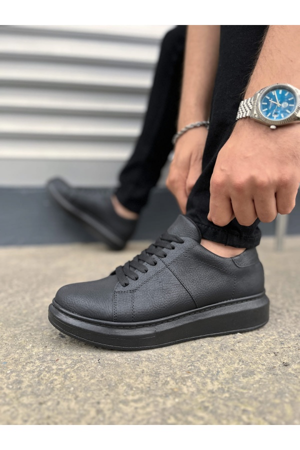 New Boost Siyah Bağcıklı Günlük Erkek Ayakkabı