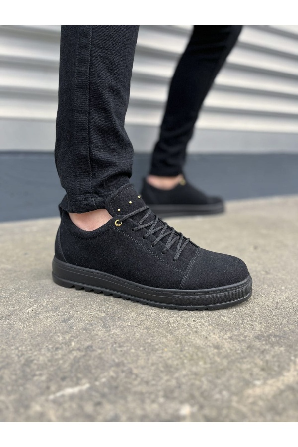 Siyah Süet Cool Bağcıklı Süet Erkek Günlük Spor Klasik Ayakkabı