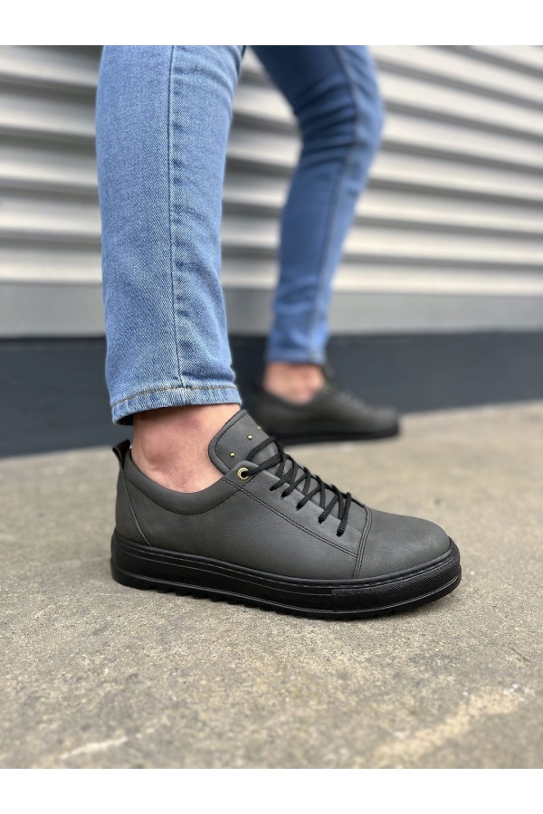 Füme Cool Bağcıklı Cilt Erkek Günlük Spor Klasik Ayakkabı