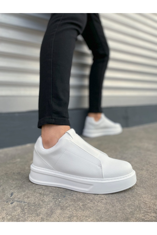 Alba Bağcıksız Cilt Beyaz Erkek Günlük Sneaker Ayakkabı