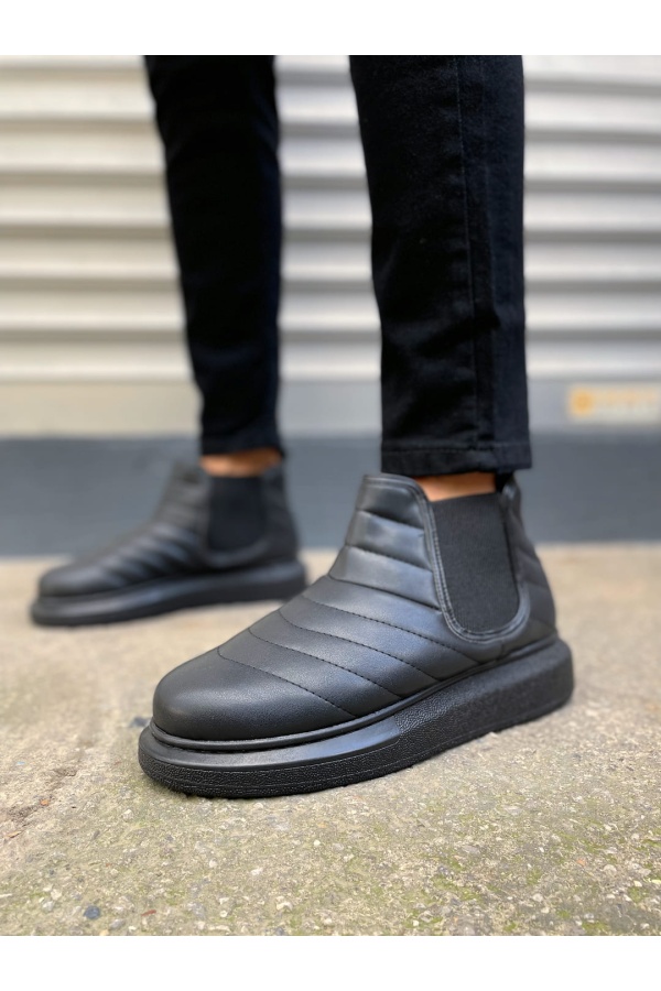 Otso Bağcıksız Ortopedik Taban Cilt Erkek Spor Bot CST - Siyah