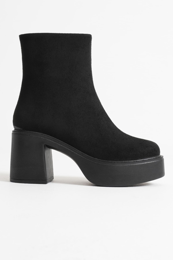Keti Kadın Siyah Süet Topuklu Bot