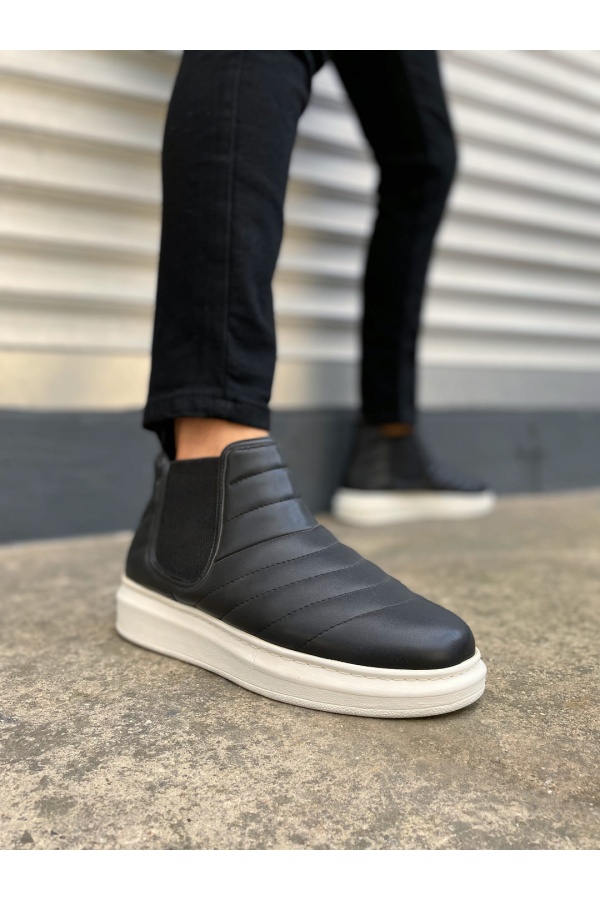 Otso Bağcıksız Ortopedik Taban Cilt Erkek Spor Bot CBT - Siyah