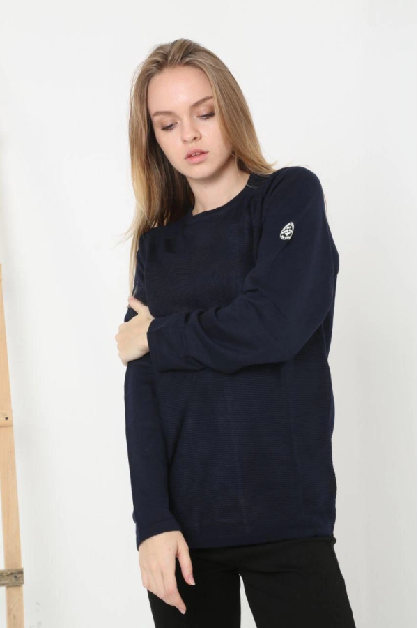 Velmora Premium Biskilet Yaka Kolu Armalı - Lacivert