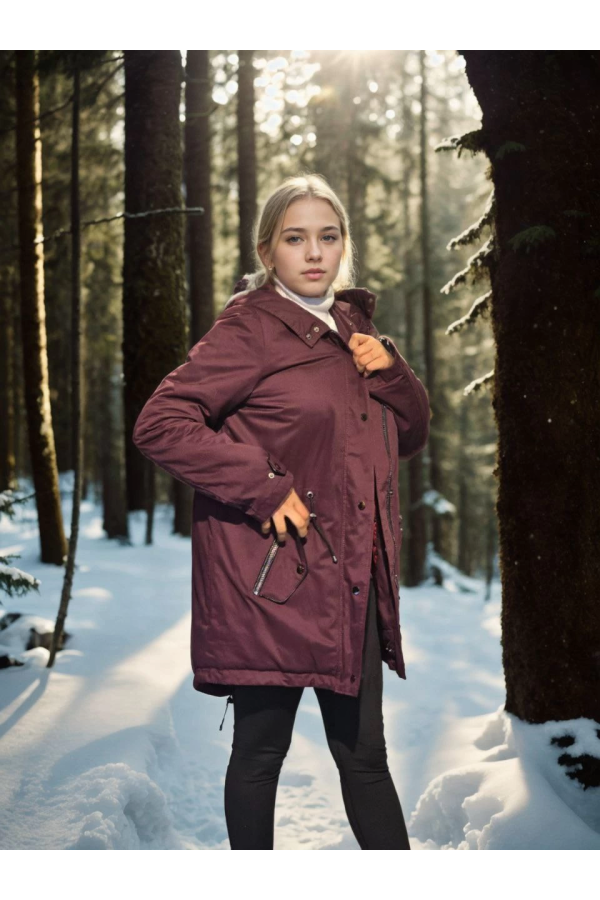 Velmora Premium Uzun Kollu Hakiki Deri Ceket - Bordo