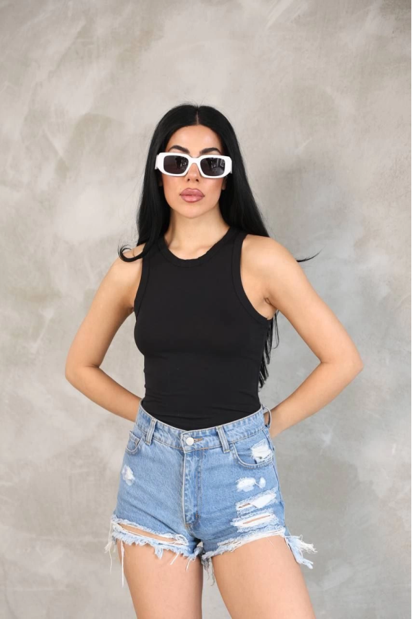 Velmora    Kolsuz Badi bluz - Siyah -