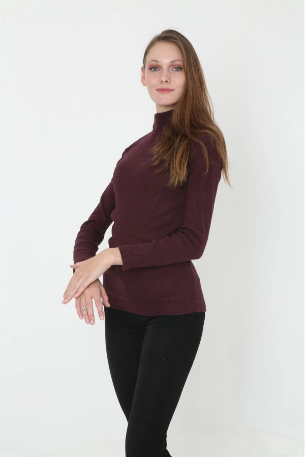 Velmora Tam Boğazlı Fitilli Likrali Koşkorse Badi - Bordo