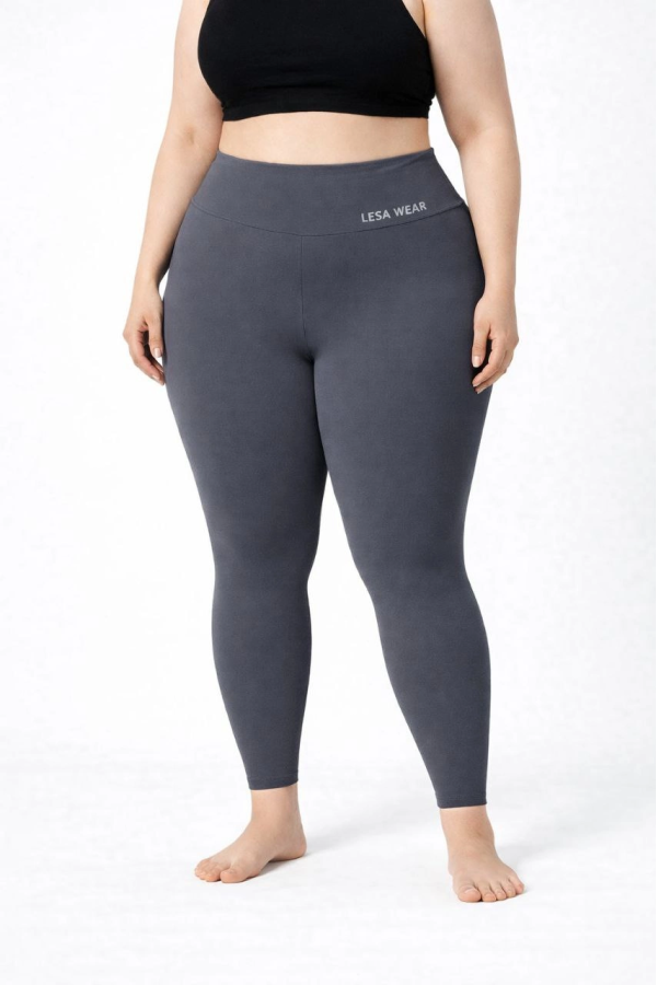 Klunz Füme Kadın Yüksek Bel Toparlayıcı Likralı Dalgıç Spor Tayt Esnek Battal Büyük Beden