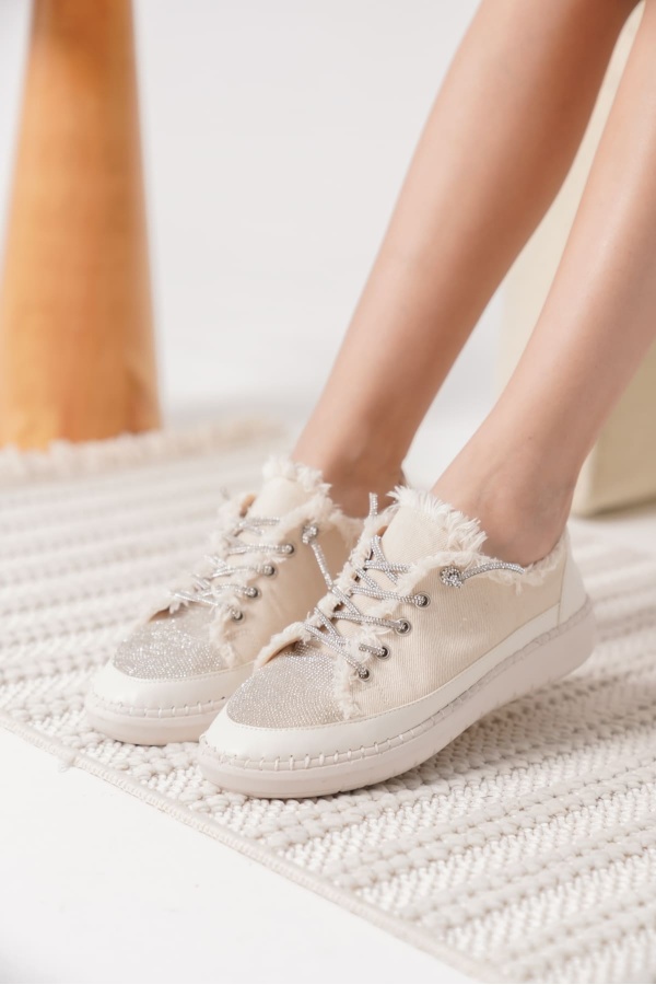 Ankle Bej Kadın Günlük Ayakkabı