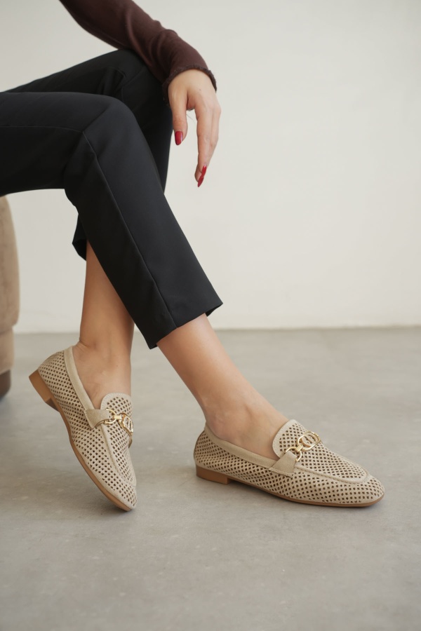 Sally Kadın Süet Bej Günlük Ayakkabı