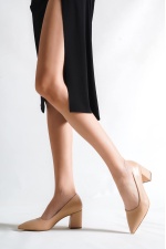 Nude Günlük Kadın Klasik Topuklu Ayakkabı
