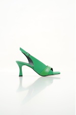 Kelly Yeşil Kadın Yüksek Topuklu Sandalet