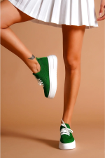 Eybu Yeşil Triko Kadın Spor Ayakkabı , Sneaker