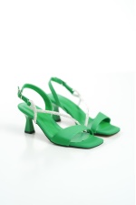 Petra Yeşil Kadın Taşlı Sandalet